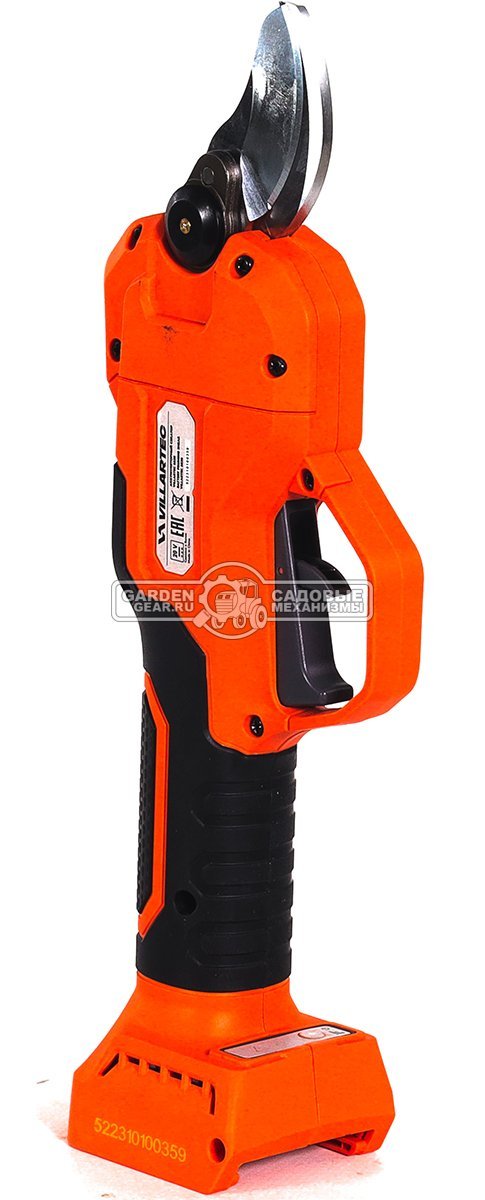Аккумуляторный секатор Villartec SS20 с АКБ 2 А/ч и ЗУ (PRC, Li-Ion, BL, 20В, ветки до 27 мм, 1.0 кг.)