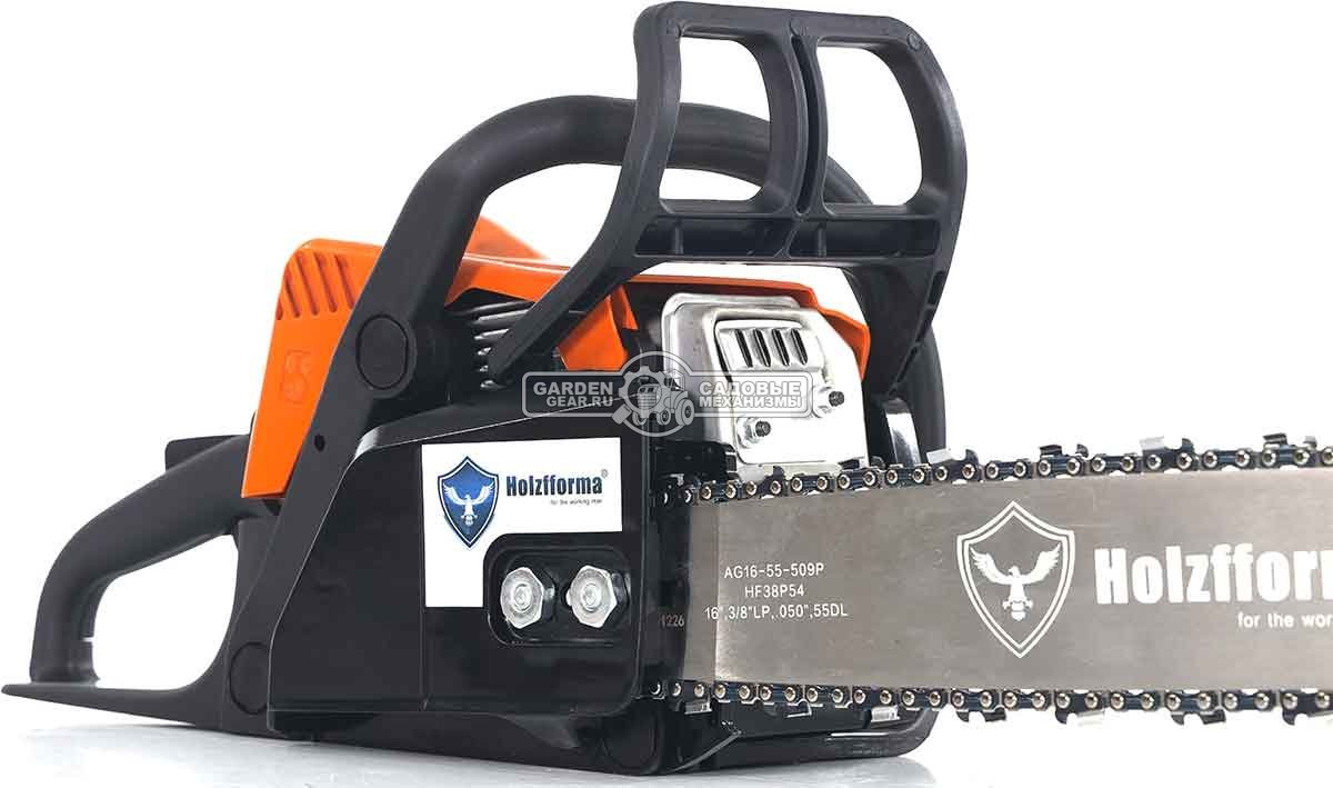 Бензопила Holzfforma G180 16" Black Edition (PRC, 31,8 куб.см., 1,5 кВт/2,0 л.с., 3/8", 1,3 мм, 55E, 4,1 кг.)