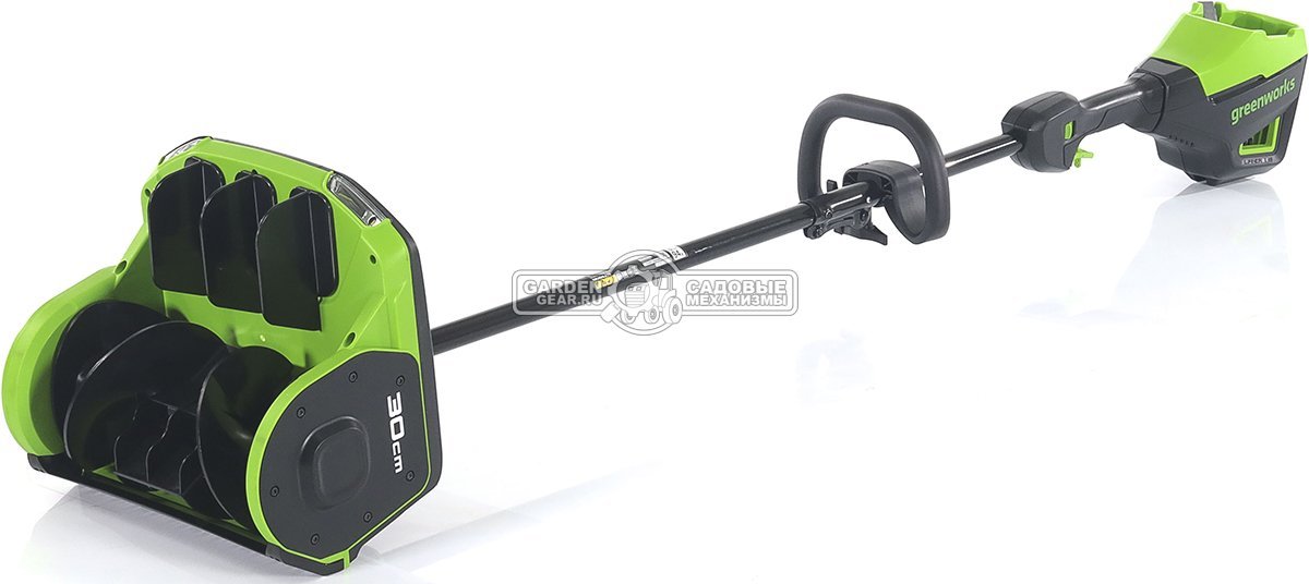 Снегоуборщик аккумуляторный / лопата GreenWorks GD60SS2 без АКБ и ЗУ (PRC, BL 60В, ширина 30 см, направляюшая выброса, 7.5 кг)