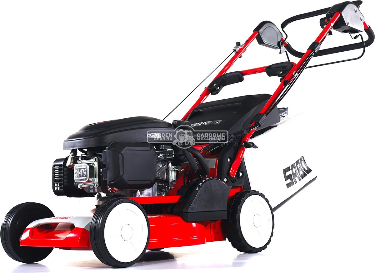 Газонокосилка бензиновая SABO 43-VARIO (GER, 43 см., Sabo, 166 куб.см., алюминий, Turbostar, вариатор, травосборник 65 л., 36,5 кг.)