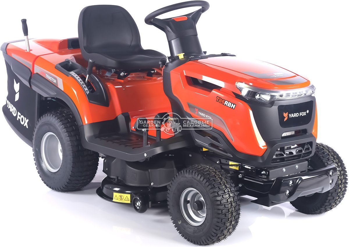 Садовый трактор Yard Fox Optima T 86 RBH (PRC, Loncin 432 куб.см., гидростатика, травосборник 260 л, ширина кошения 86 см, 190 кг)