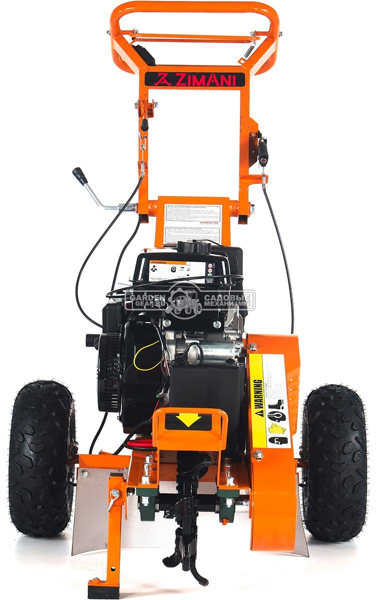 Измельчитель пней ZimAni SG350E PRO с эл/стартером (PRC, Loncin, 420 см3, Greenteeth blade, диаметр фрезы 300 мм, 104 кг)