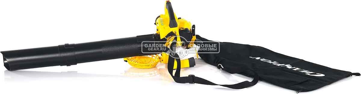 Садовый пылесос/воздуходувка бензиновая Champion GВV326S (PRC, 26 куб.см., 1,0 л.с., 612  м3/ч., 40 л., 4 кг)