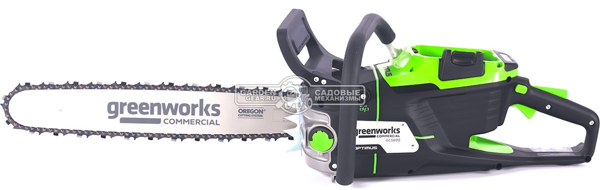 Пила аккумуляторная цепная GreenWorks OCS600 18" без АКБ и ЗУ (PRC, BL 82В, 3.6 кВт, 3/8"-1.3-68E, 4.45 кг)