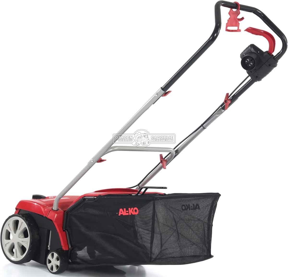Вертикуттер - аэратор электрический Al-Ko VL 38 E Gudenaa (PRC, 1300 Вт, 38 см, ножи+пружины, пластик, 55 л, 13.8 кг)