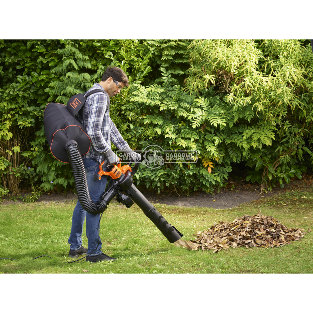 Садовый пылесос/воздуходувка электрическая Black+Decker BEBLV300-QS (PRC, 3000 Вт, 72 л)