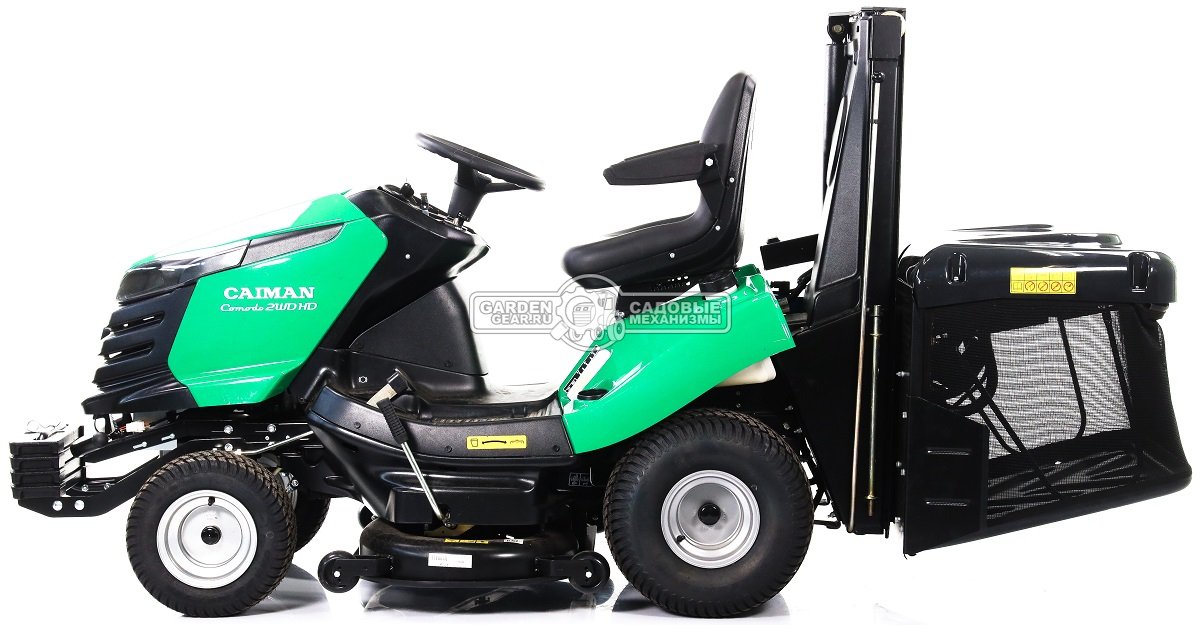 Садовый трактор Caiman Comodo 2WD HD (CZE, Kawasaki FS600V, 603 куб.см, гидростатика, дифференциал, травосборник 400 л. с гидролифтом, 102 см, 385 кг)