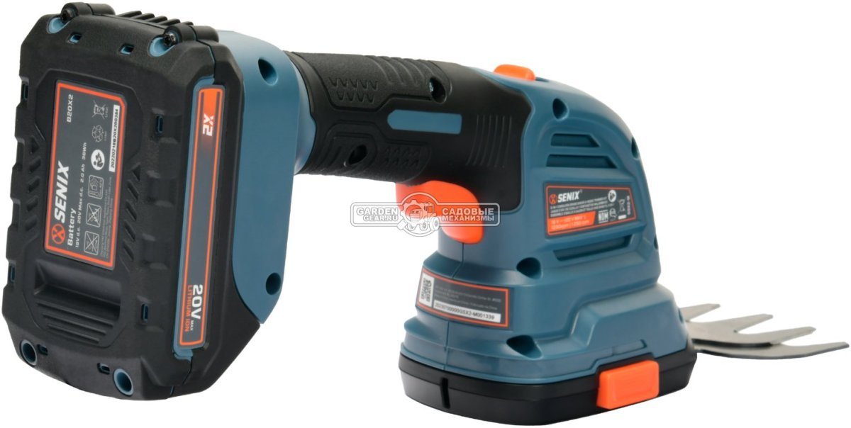 Аккумуляторный секатор Senix GSX2-M-EU без АКБ и ЗУ (PRC, BL 20В, ветки до 38 мм, 1.05 кг)
