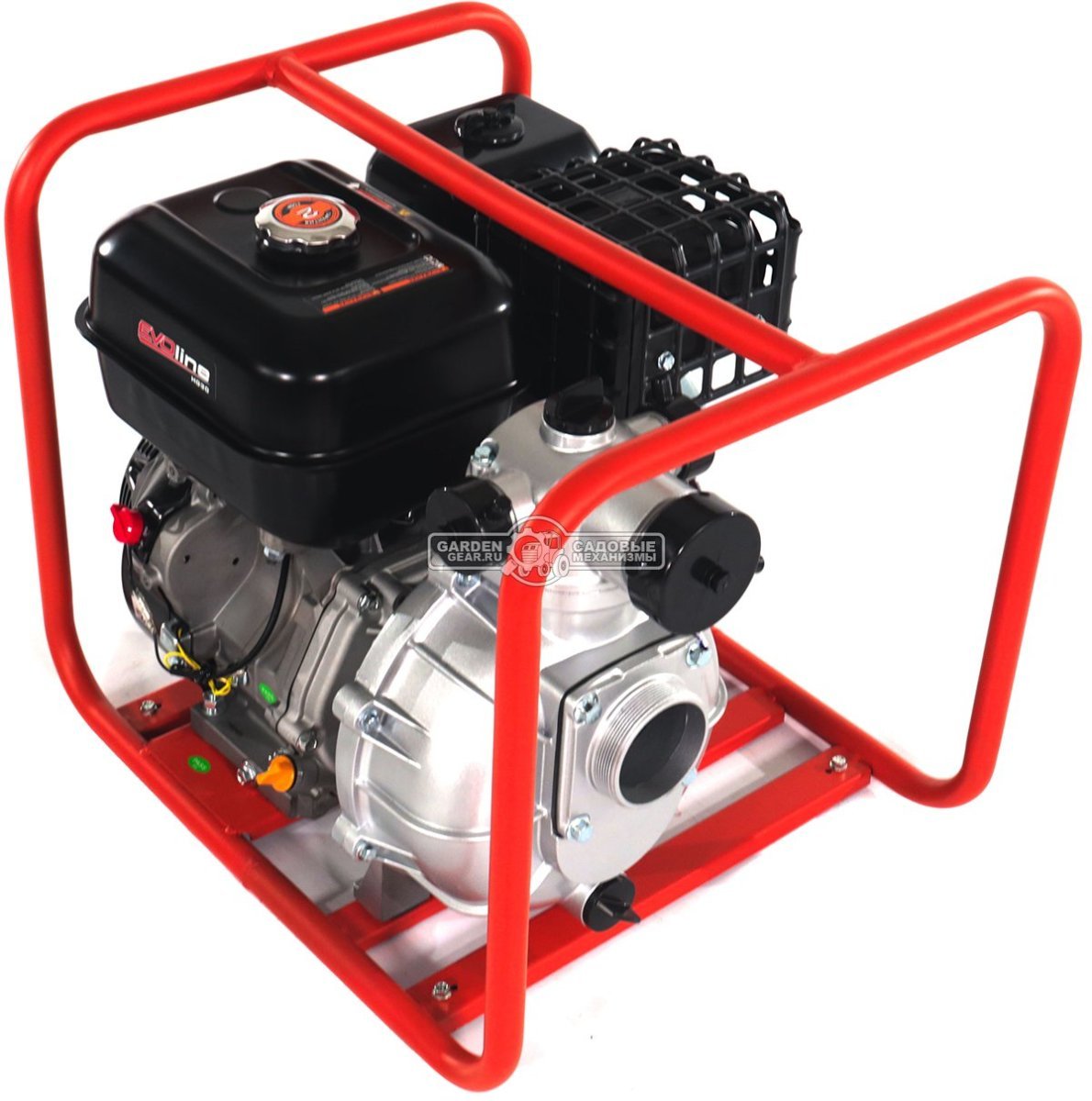 Мотопомпа бензиновая EVOline HG 30 пожарная высоконапорная (PRC, Zongshen GB420, 420 куб.см., 750 л/мин., 75 м., 3", 48 кг.)