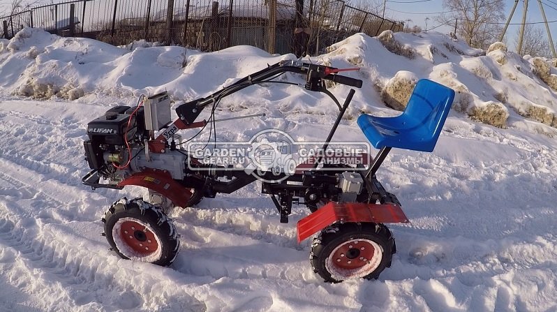 Мотоблок Угра НМБ-1Н15 Lifan 177FD 9,0 + адаптер АМПК-1 (RUS, бензин, колеса 4.00х10, 270 куб.см., 9.0 л.с., 70 см, 3 вперед/1 назад)