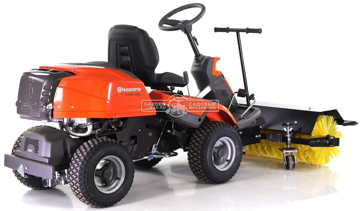 Щетка ZimAni RB-100 для райдеров Husqvarna / Stiga в комплекте с защитой от брызг (для установки требуется монтажная рама)