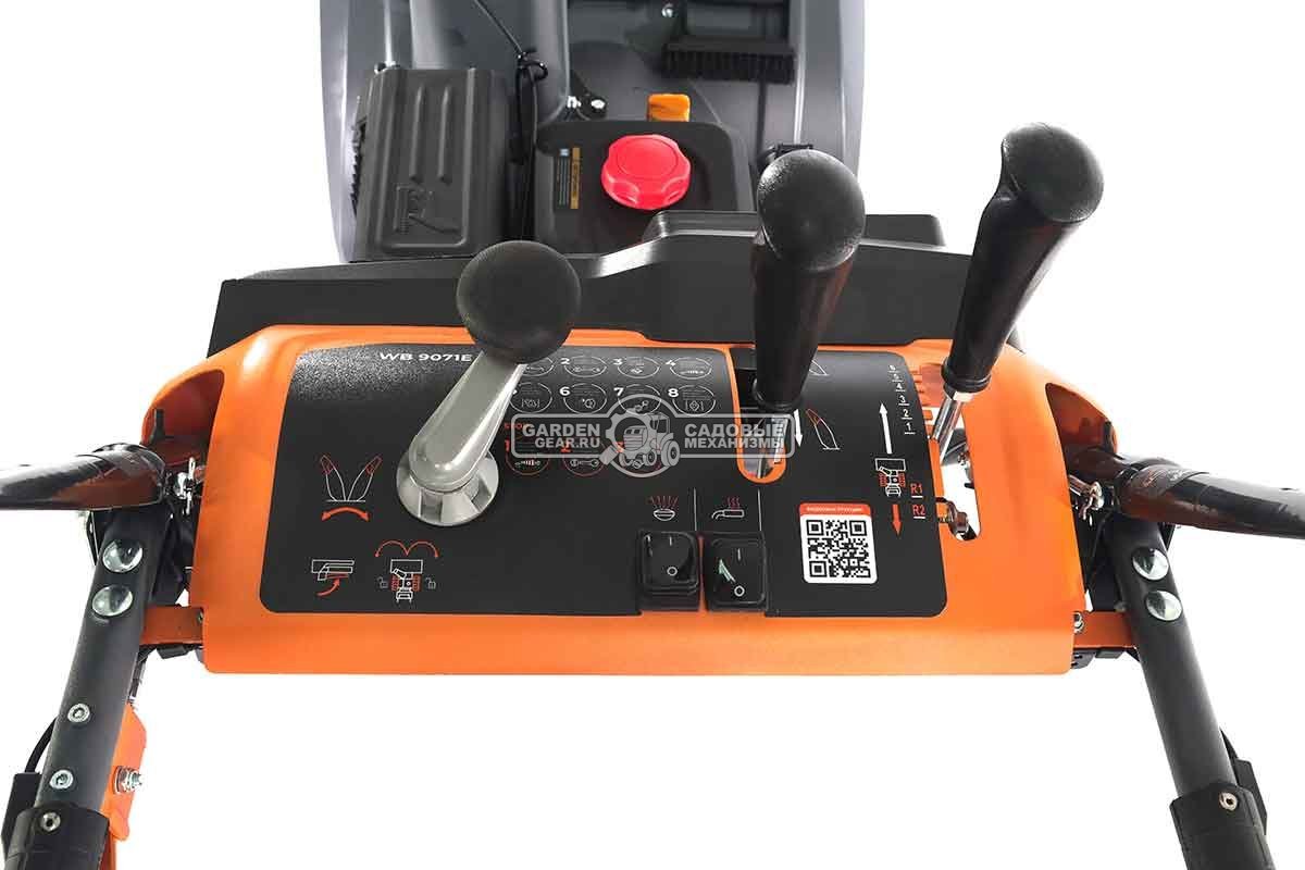 Снегоуборщик Villartec WB9071E MY2024 (PRC, 71 см, Loncin 252 см3, эл/стартер 220В, фара, подогр. рукояток, разблокировка колес, скорости 6/2, 105 кг)