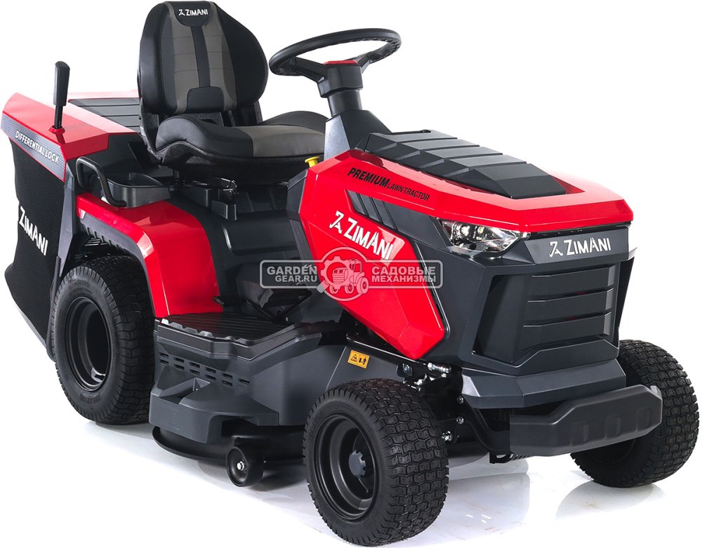 Садовый трактор ZimAni TC97HLD (PRC, Loncin 452 куб.см., гидростатика, дифференциал, травосбор. 320 л, шир. кошения 97 см, LED панель, 190 кг)