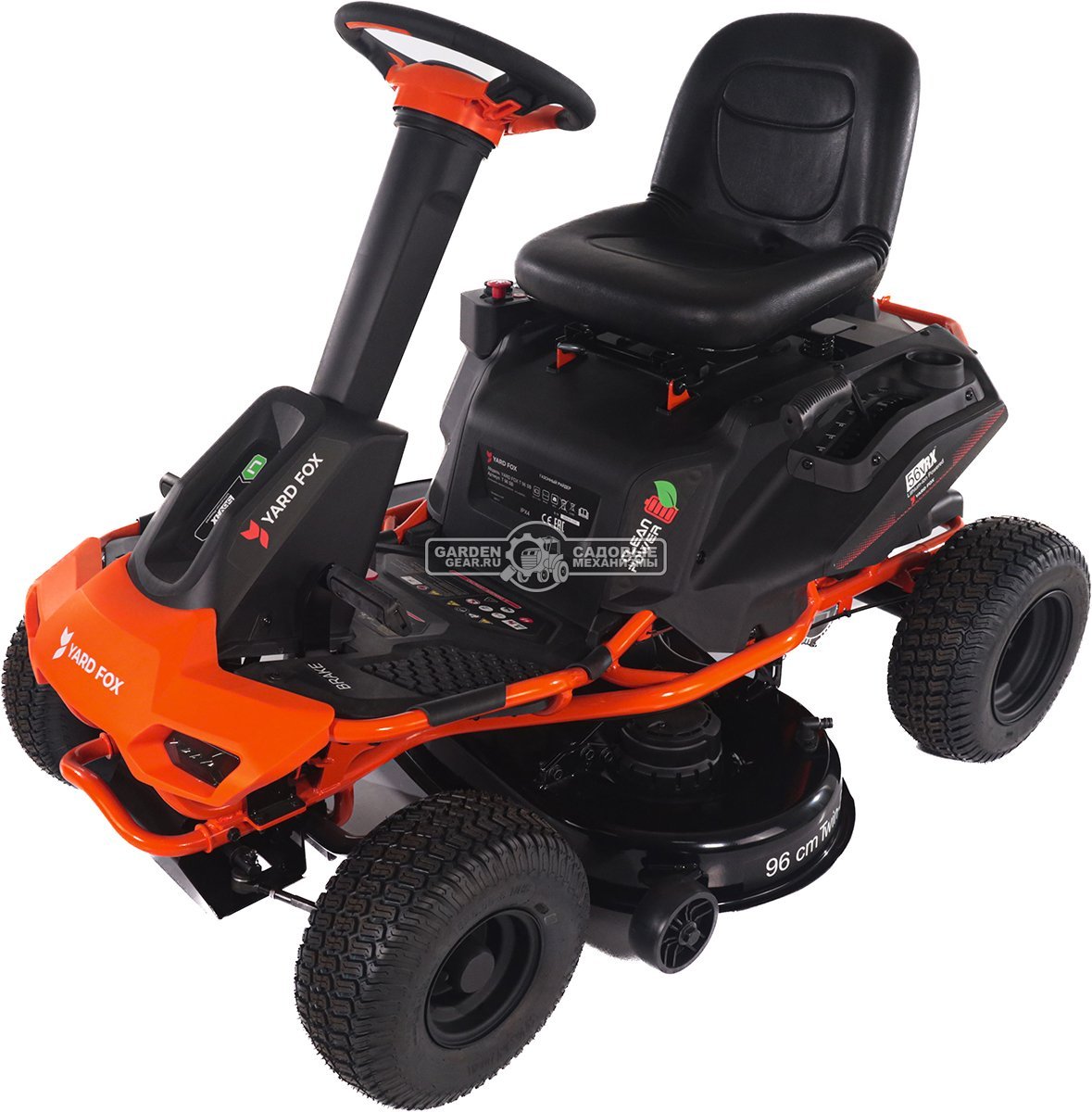 Садовый минирайдер Yard Fox T 96 SB аккумуляторный (PRC, 56В, 50 Ач LFP/Li-ion, 96 см, LED фара, мульчирование, 210 кг)