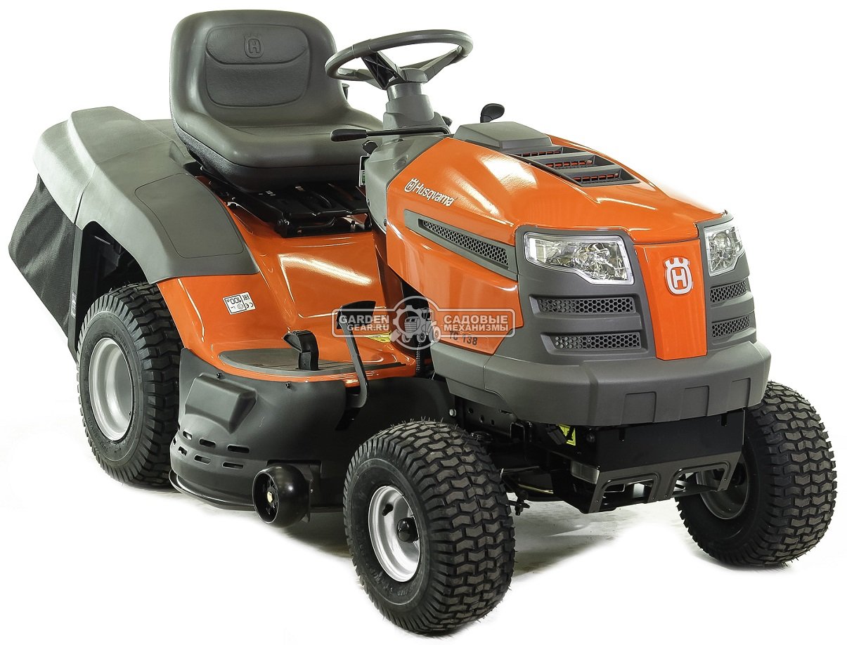 Садовый трактор Husqvarna TC 138 (USA, B&S Husqvarna Intek 4155 AVS, 508 куб.см., гидростатика, травосборник 220 л., ширина кошения 97 см., 211 кг.)