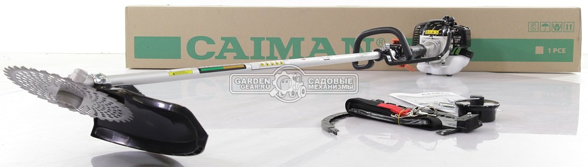 Бензокоса Caiman WX21L (JPN, 0,54 кВт/0,75 л.с., 19,8 см3., Maruyama EE203, диск Katana 34Z 230 мм. + леска 2,4 мм., D-рукоятка, 4,2 кг.)