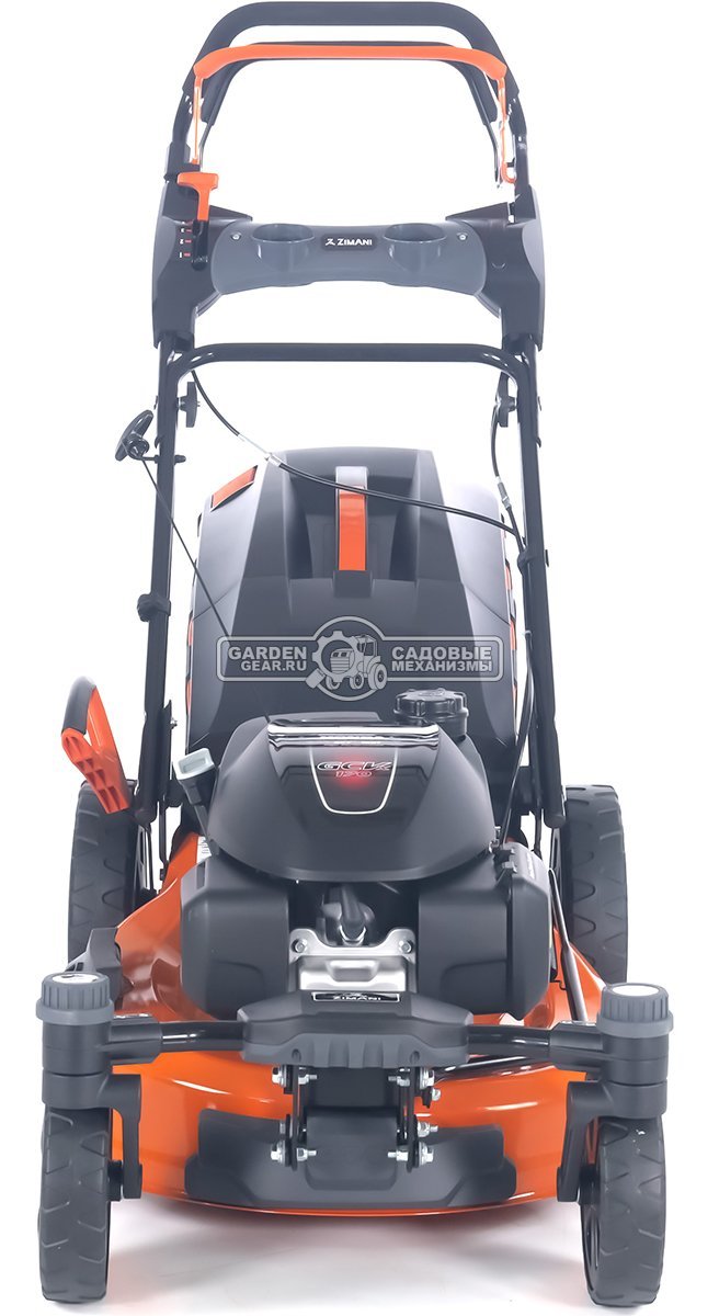 Газонокосилка бензиновая ZimAni LC251HVR с рояльными колесами (PRC, 51 см, Honda 166 см3, 3 в 1, Quattro Blade, вариатор, 70 л, 40 кг)