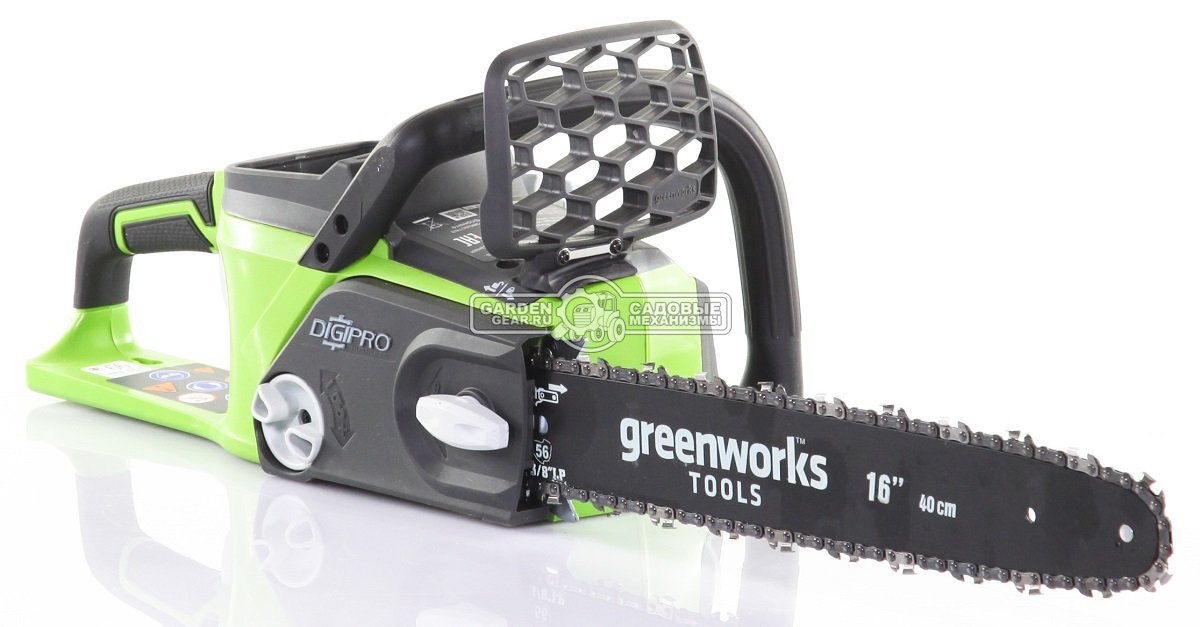 Пила аккумуляторная цепная GreenWorks GD40CS40 без АКБ и ЗУ (PRC, Li-ion, беcщеточный мотор, 40 см, 5.4 кг)