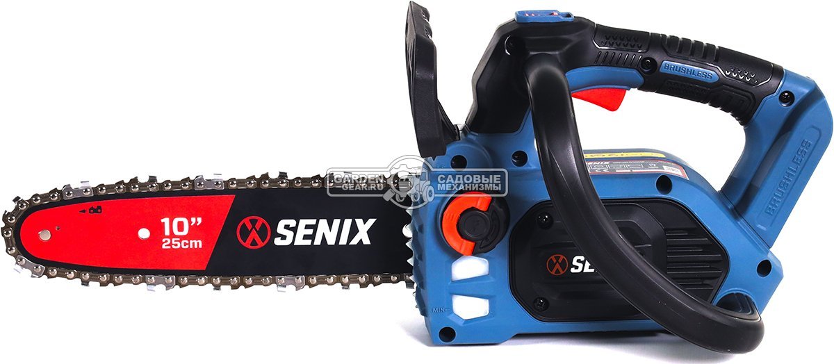 Пила аккумуляторная цепная Senix CSX2-M1-EU 10" с АКБ 4 А/ч и ЗУ (PRC, BL 20В, 3/8",1.1 мм, 40E, 3.2 кг)