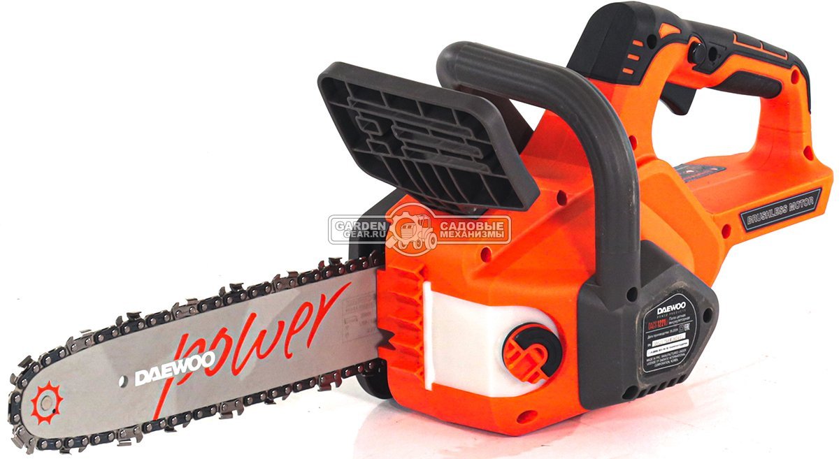 Пила аккумуляторная цепная Daewoo DACS 1221Li 12" SET с АКБ 5 А/ч и ЗУ (PRC, BL 21В, натяжение цепи без инструмента, 3/8"-1.1-45E, 3.8 кг)
