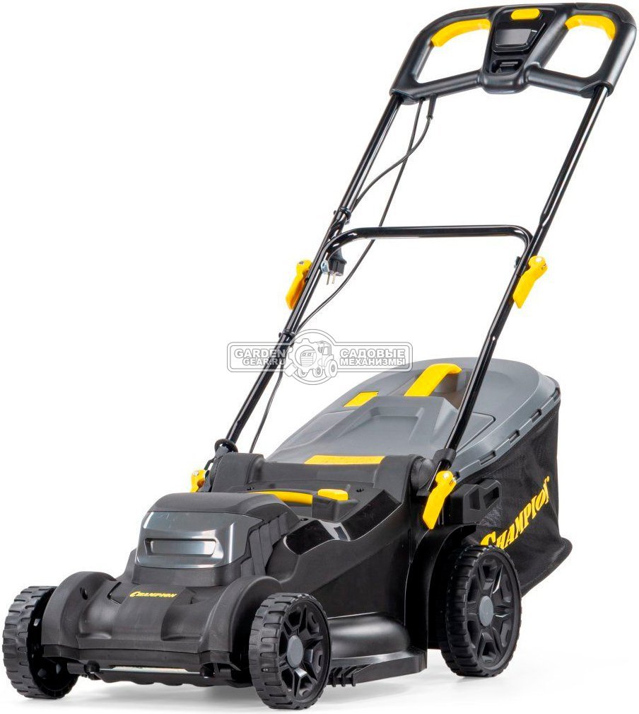 Газонокосилка электрическая Champion EM4419 (PRC, 1900 Вт, 44 см, пластик, 40 л, мульчирование, 17 кг)