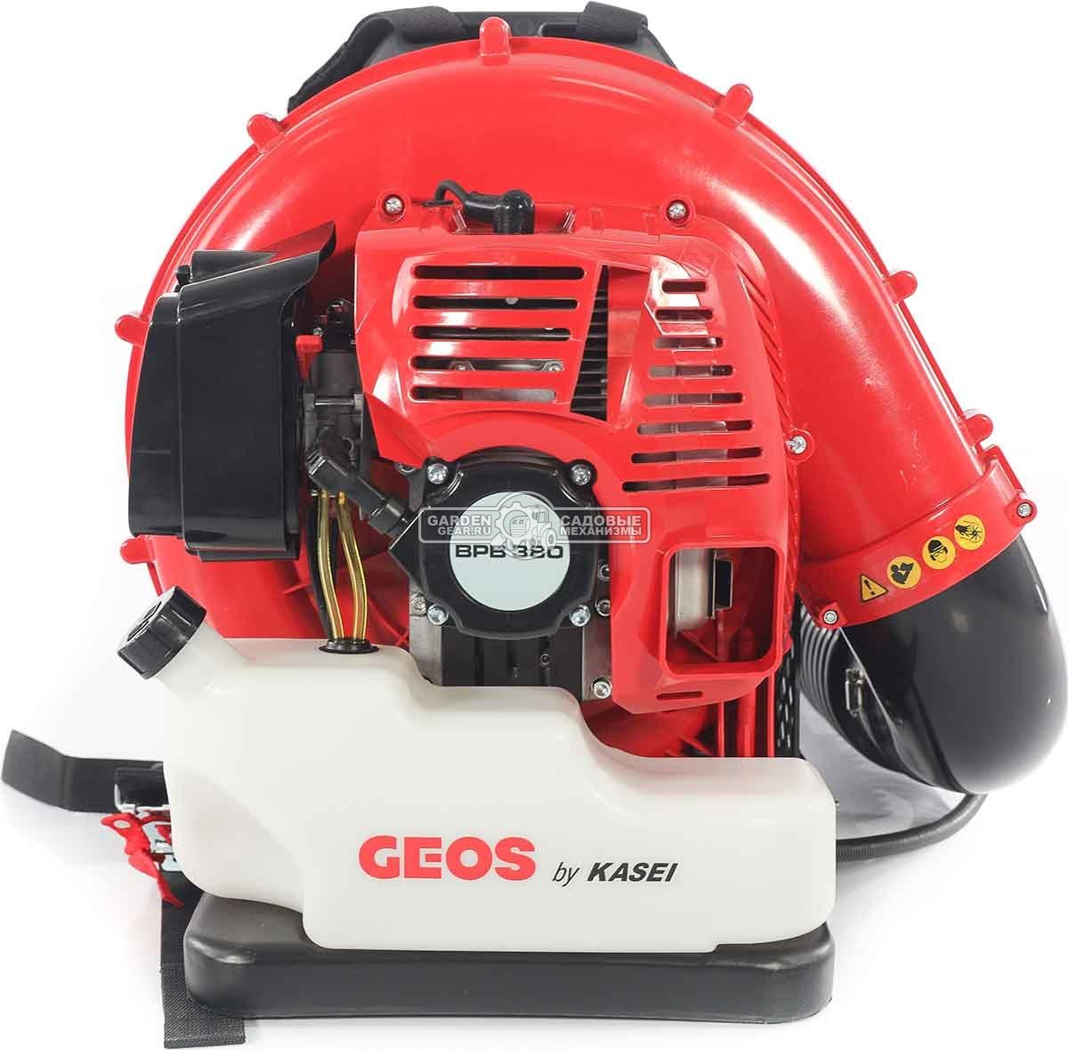 Воздуходувка бензиновая ранцевая Geos Max BPB 380 (PRC, Kasey 79.4 куб.см., 3.3 кВт/4.5 л.с.,1656 м3/ч, 87 м/с, 11.5 кг)