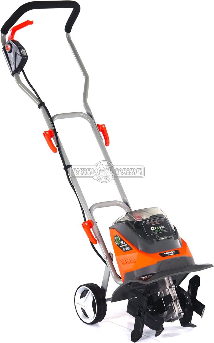 Культиватор аккумуляторный Daewoo DAT 3042Li SET с 2 АКБ 5 А/ч и ЗУ (PRC, BL 2х21В, 30 см, 11 кг)
