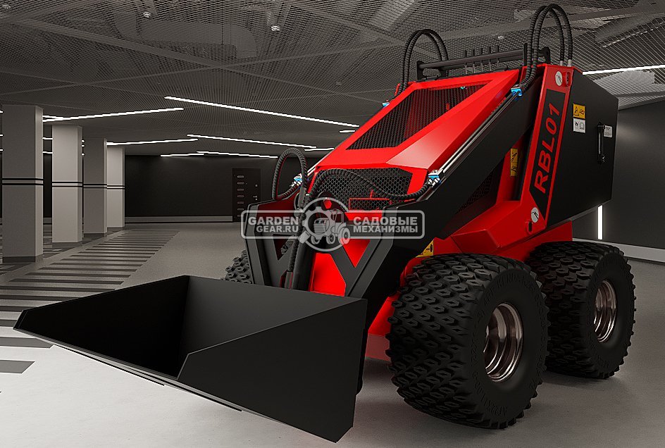 Мини-погрузчик колесный RED RBL-01 с платформой оператора Lifan 15 л.с., грузоподъемность до 250 кг., ковш 150 л., 650 кг.