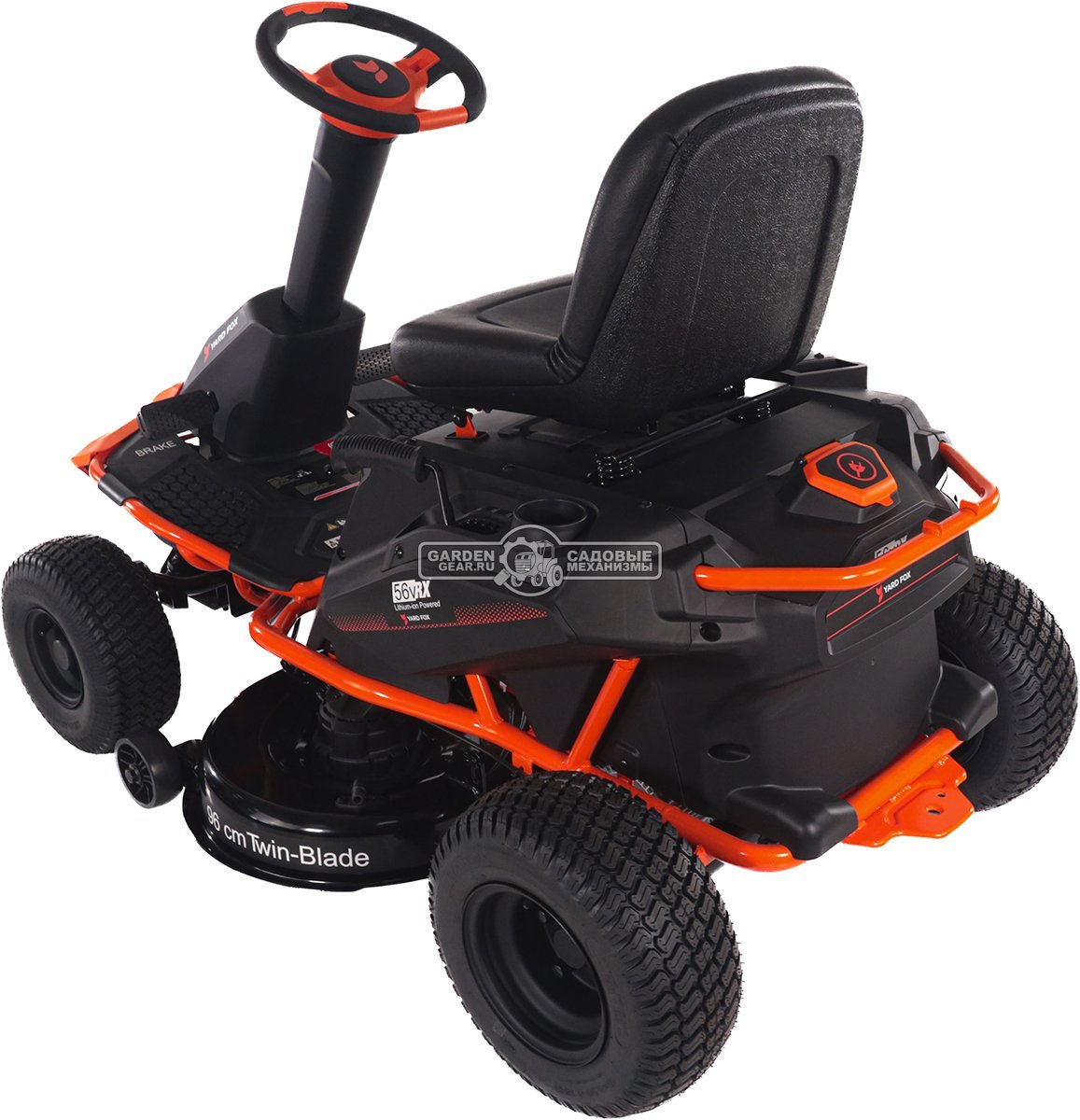 Садовый минирайдер Yard Fox T 96 SB аккумуляторный (PRC, 56В, 50 Ач LFP/Li-ion, 96 см, LED фара, мульчирование, 210 кг)