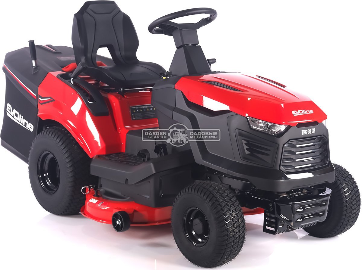 Садовый трактор Evoline TRG 98 CH (PRC, Loncin 452 куб.см., гидростатика, ширина кошения 96 см, травосборник 245 л, 200 кг.)