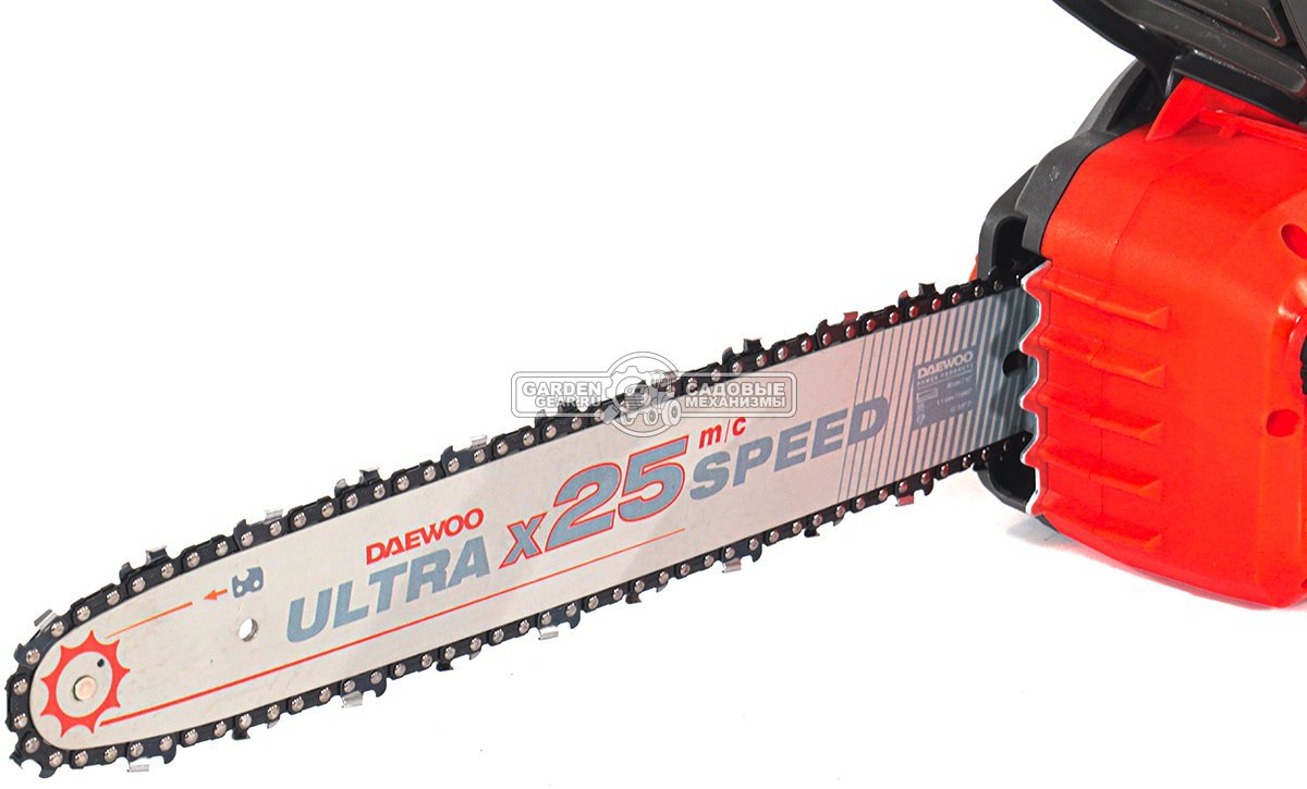 Пила аккумуляторная цепная Daewoo DACS 1642Li 16" SET с 2xАКБ 5 А/ч и ЗУ (PRC, BL 2х21В, натяжение цепи без инструмента, 3/8"-1.1-57E, 4.65 кг)