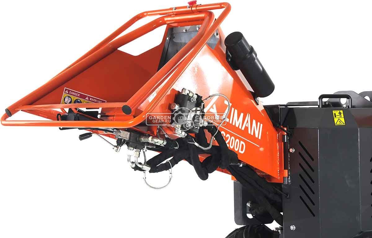 Измельчитель веток ZimAni LS 200 D (PRC, Loncin 764 куб.см., 30 л.с., с эл.старт, вал подачи, дисковый, ветки до 200 мм, одноосный прицеп, 415 кг)