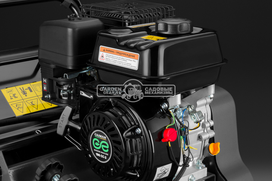 Вертикуттер - аэратор бензиновый Caiman Edgar 60CL (RUS, Caiman Engine, 196 куб.см., сталь, 46 см., 58 кг.)