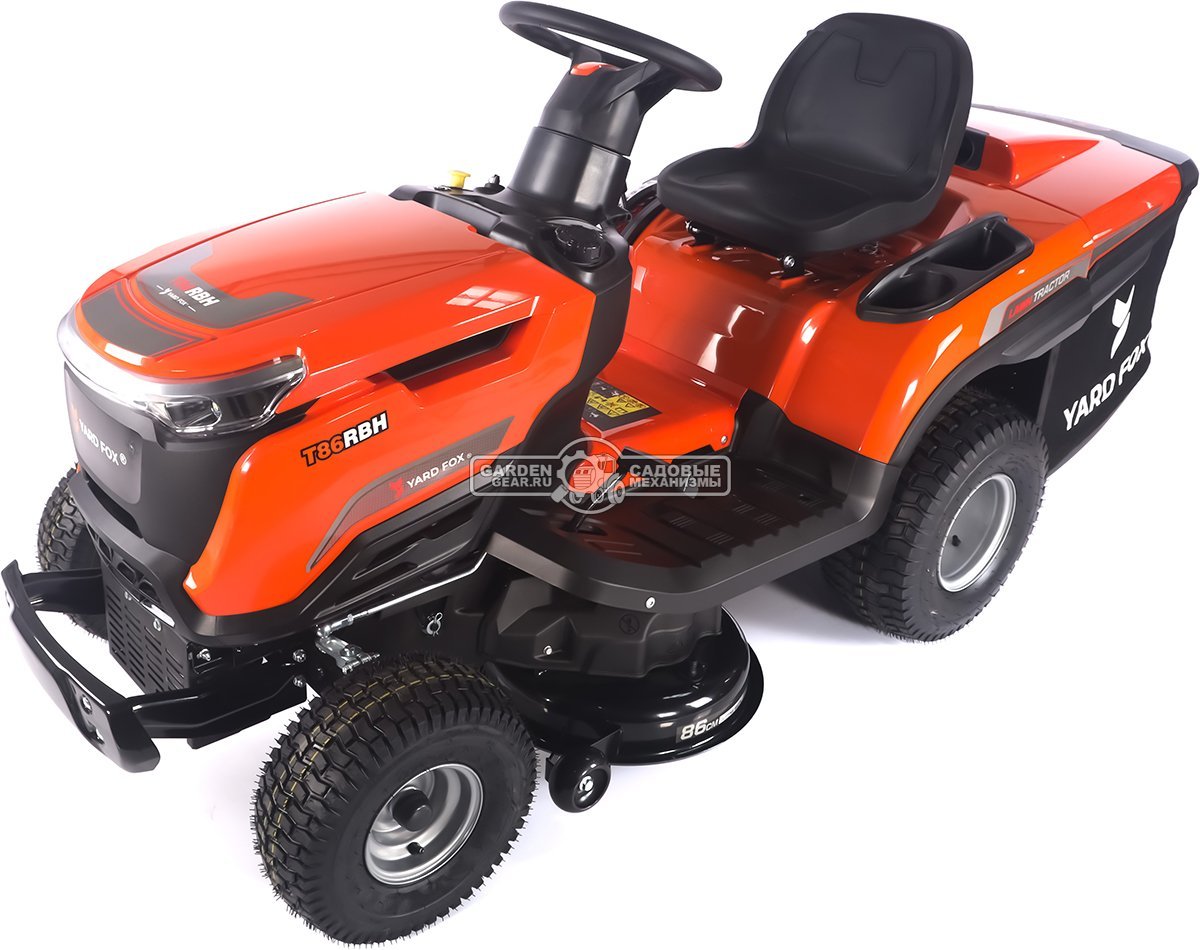 Садовый трактор Yard Fox Optima T 86 RBH (PRC, Loncin 432 куб.см., гидростатика, травосборник 260 л, ширина кошения 86 см, 190 кг)