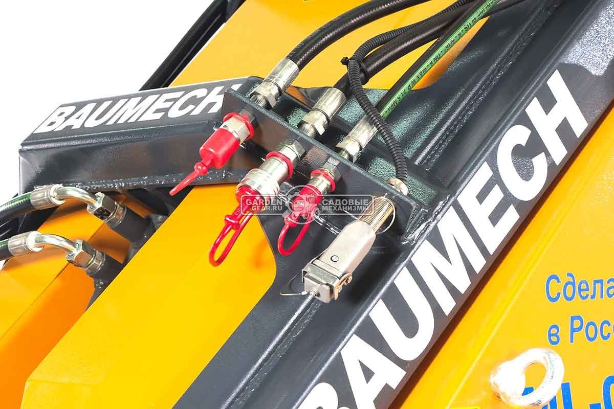 Универсальная машина мини-погрузчик Baumech ML-02 Pro + гидравлический отвал 120 см. с двигателем Zongshen GB750 EFI V-Twin инжектор