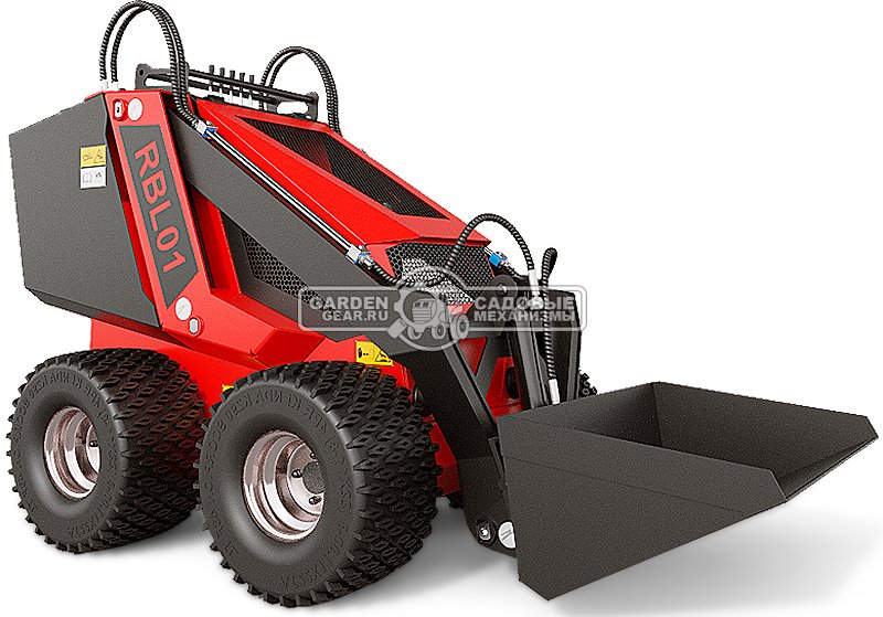 Мини-погрузчик колесный RED RBL-01 с платформой оператора Lifan 15 л.с., грузоподъемность до 250 кг., ковш 150 л., 650 кг.