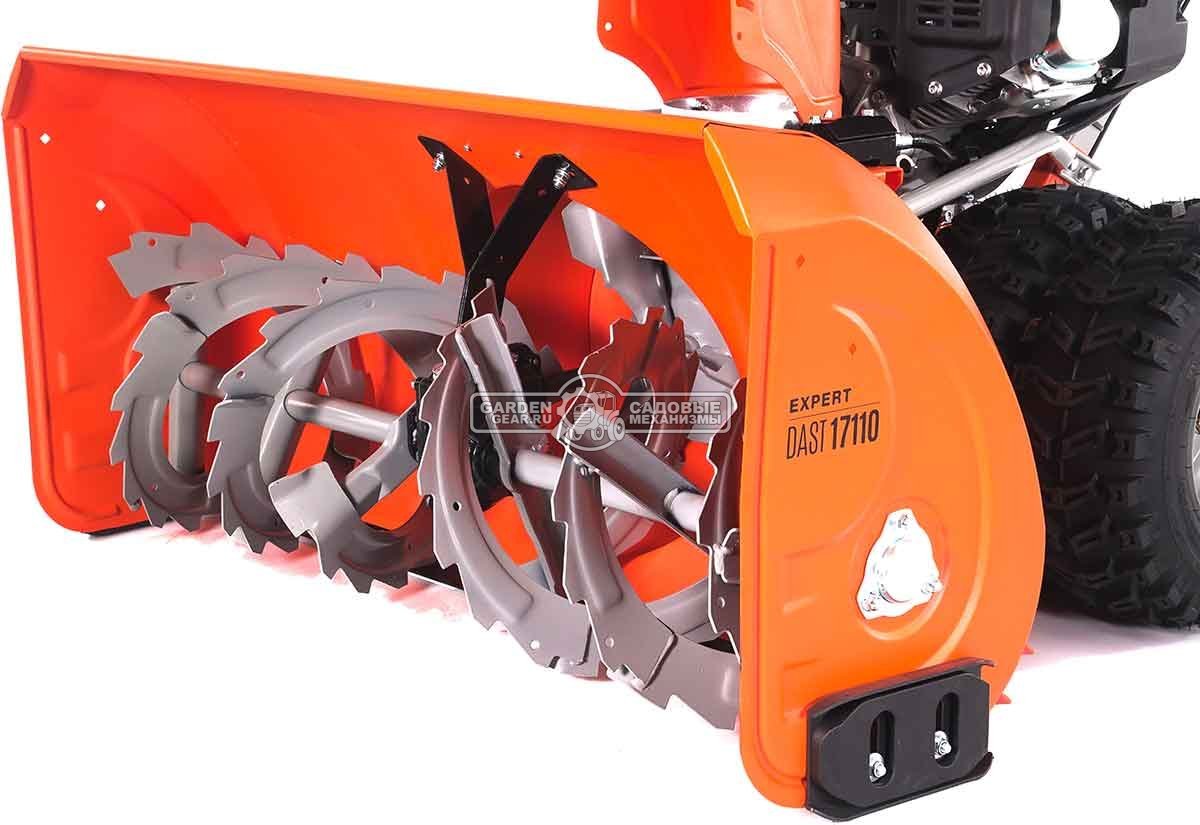 Снегоуборщик Daewoo DAST 17110 (PRC, 108 см., Daewoo, 450 куб.см., эл/стартер 220В, фара, скорости 5/2, 4 колеса, подогрев рукояток, 150 кг.)