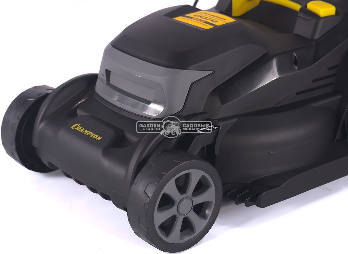 Газонокосилка электрическая Champion EM3716 (PRC, 1600 Вт, 37 см, пластик, 40 л, 13.7 кг)