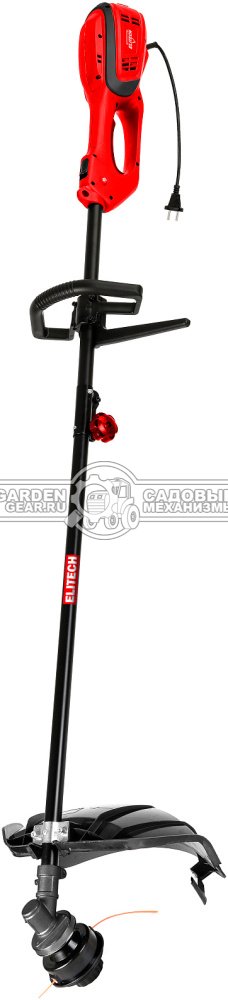 Триммер электрический Elitech ТЭ 1240В (PRC, 1200 Вт, нож + пильный диск + леска 2 мм, D рукоятка, прямая штанга, ремень, 3.2 кг)