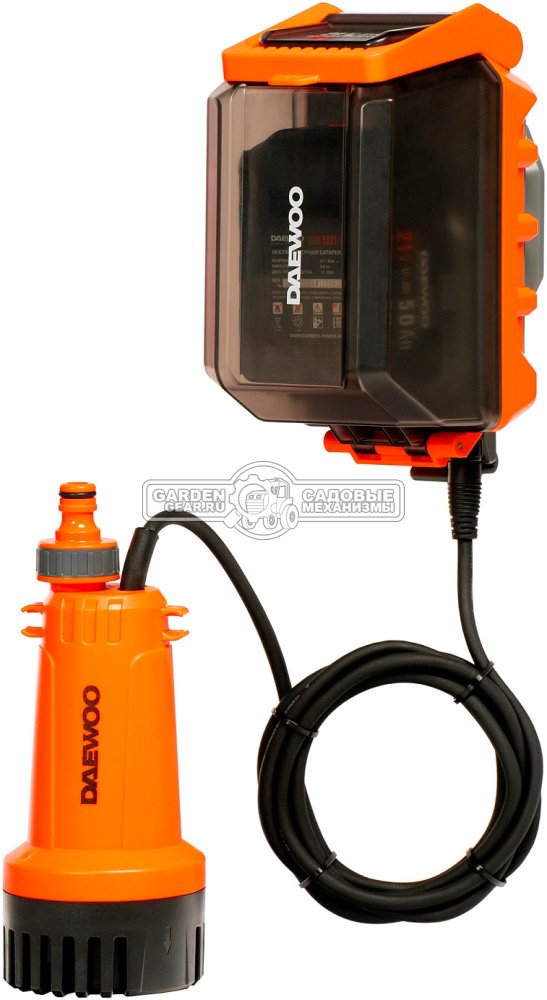Насос аккумуляторный погружной Daewoo DHP 2021Li SET с АКБ 5 А/ч и ЗУ (PRC, 21В, 2 Бар, 2000 л/час, 2.8 кг)