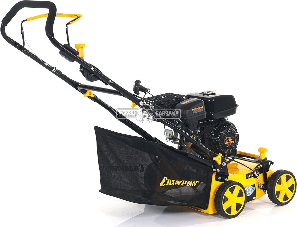 Вертикуттер - аэратор бензиновый Champion GSC4840 (PRC, 40 см, 212 см3, ножи + пружины, 40 л, 29 кг.)