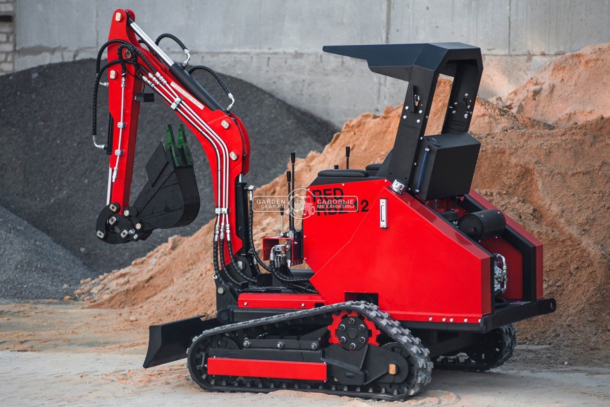 Гусеничный экскаватор RED Rhino RBZ-12 максимальная комплектация, Zongshen GB750EFI 30 л.с., глубина копания 2,1 м., ковш 250 мм., 1300 кг.