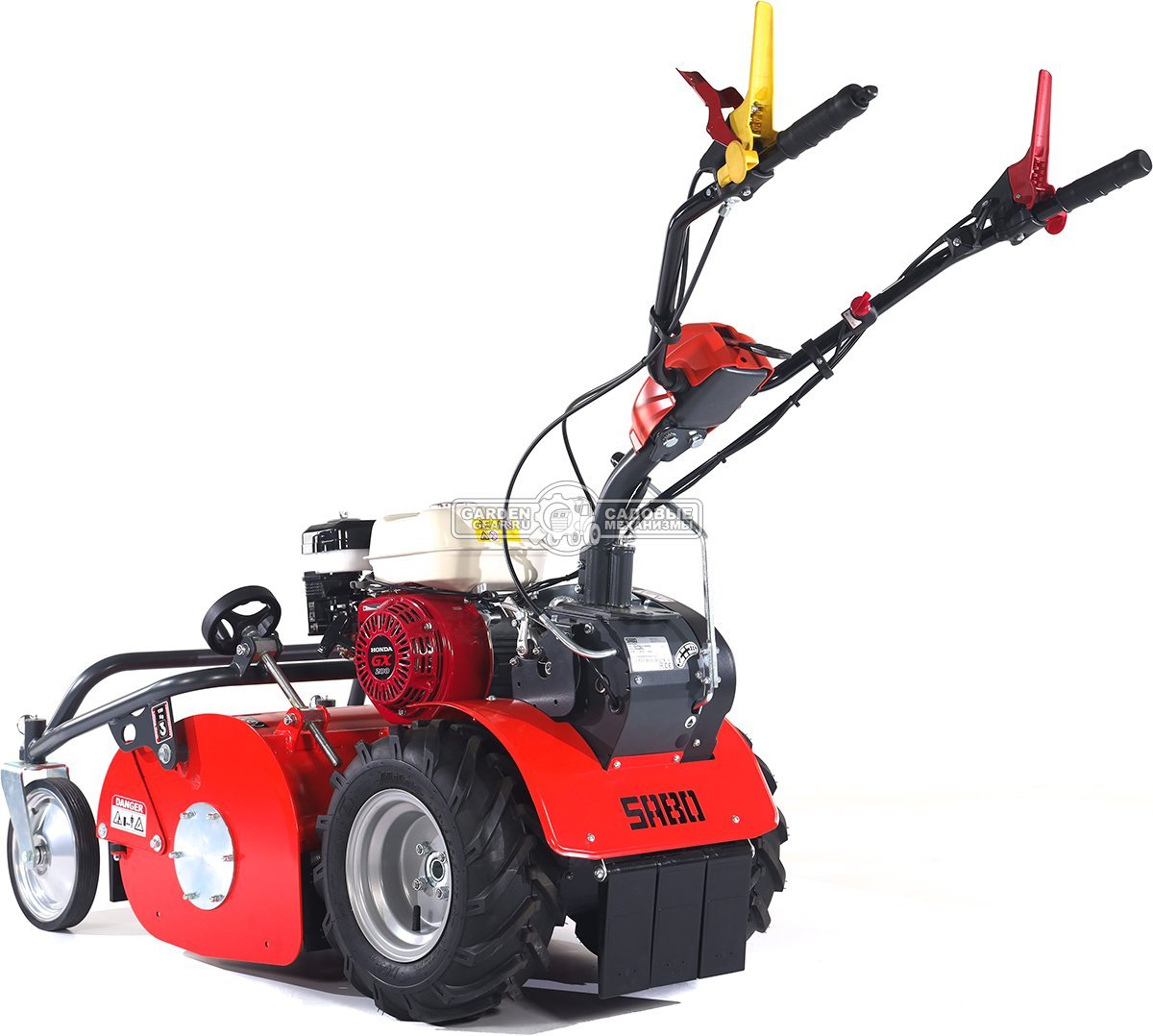 Косилка для высокой травы и кустов SABO 60-PRO F VARIO цеповая (GER, 60 см, Honda GX200, 196 куб.см., 32 Y-ножа, Vario Automat, 120 кг.)