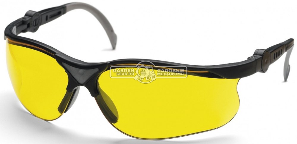 Очки защитные Husqvarna Yellow X, жёлтые линзы (для работы при плохой освещенности, стойкие к царапинам)