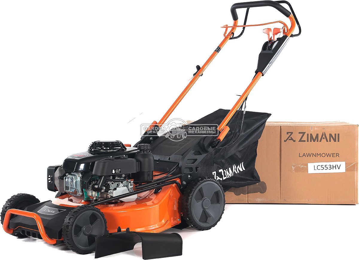 Газонокосилка бензиновая ZimAni LC553HV (PRC, 53 см, Honda GXV160, 163 см3, 3 в 1, Quattro Blade, вариатор, 80 л, 46 кг)