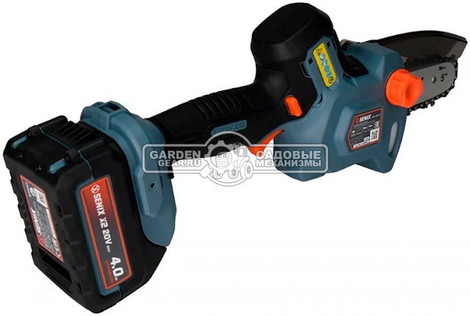 Аккумуляторный цепной сучкорез - минипила Senix CSX2-M3-EU без АКБ и ЗУ (PRC, 20В, шина 5"/13 см, 1/4"-1.1-32E, 1.5 кг)