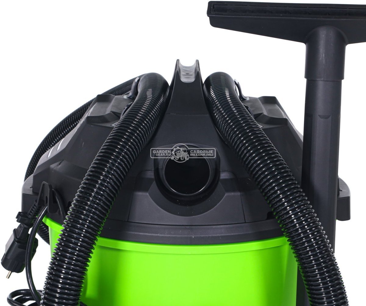 Пылесос GreenWorks G120WDV для сухой и влажной уборки (PRC, 1200 Вт, 3150 л/мин, контейнер 34 л, шланг 2 м, 8.4 кг)