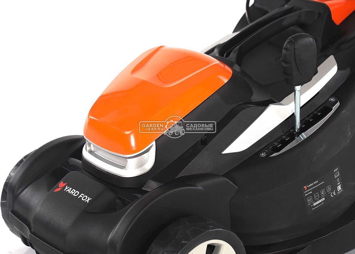 Газонокосилка аккумуляторная Yard Fox EL3435B SET с АКБ 2.5 А/ч и ЗУ (PRC, BL 40В, пластик, 34 см, 35 л, 8 кг)