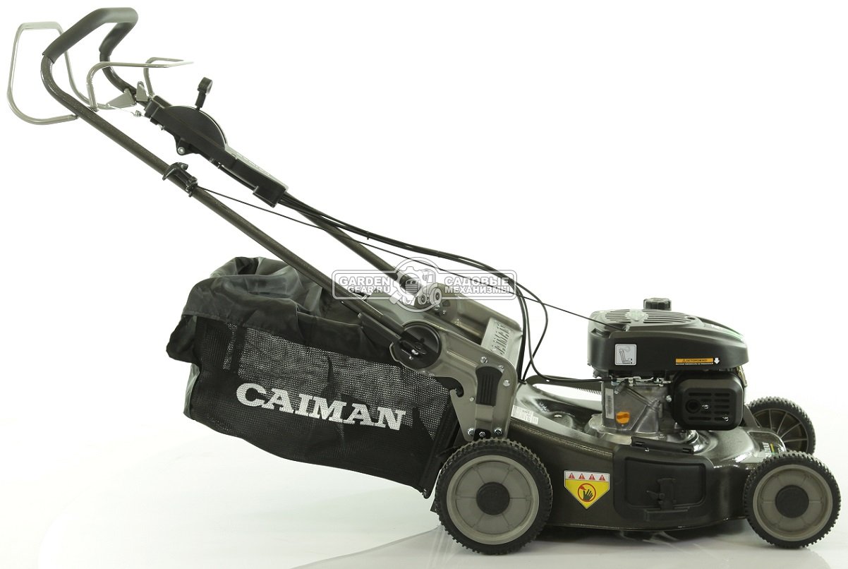 Газонокосилка бензиновая Caiman Ferro 47CV (RUS, 45 см, Caiman Green Engine, 140 см3, сталь, 4 в 1, 50 л, вариатор, 37 кг)