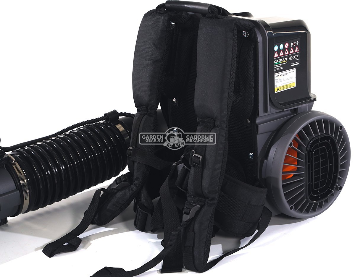 Воздуходувка аккумуляторная ранцевая Caiman ENO BVBPI 60V без АКБ и ЗУ Standart Connect (RUS, BL 60В, 324 км/ч, 170-1360 м3\час, Turbo режим, 6,2 кг.)